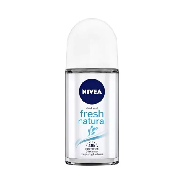 NIVEA Fresh Natural Roll-On 50ml with ocean extracts for all-day freshness.