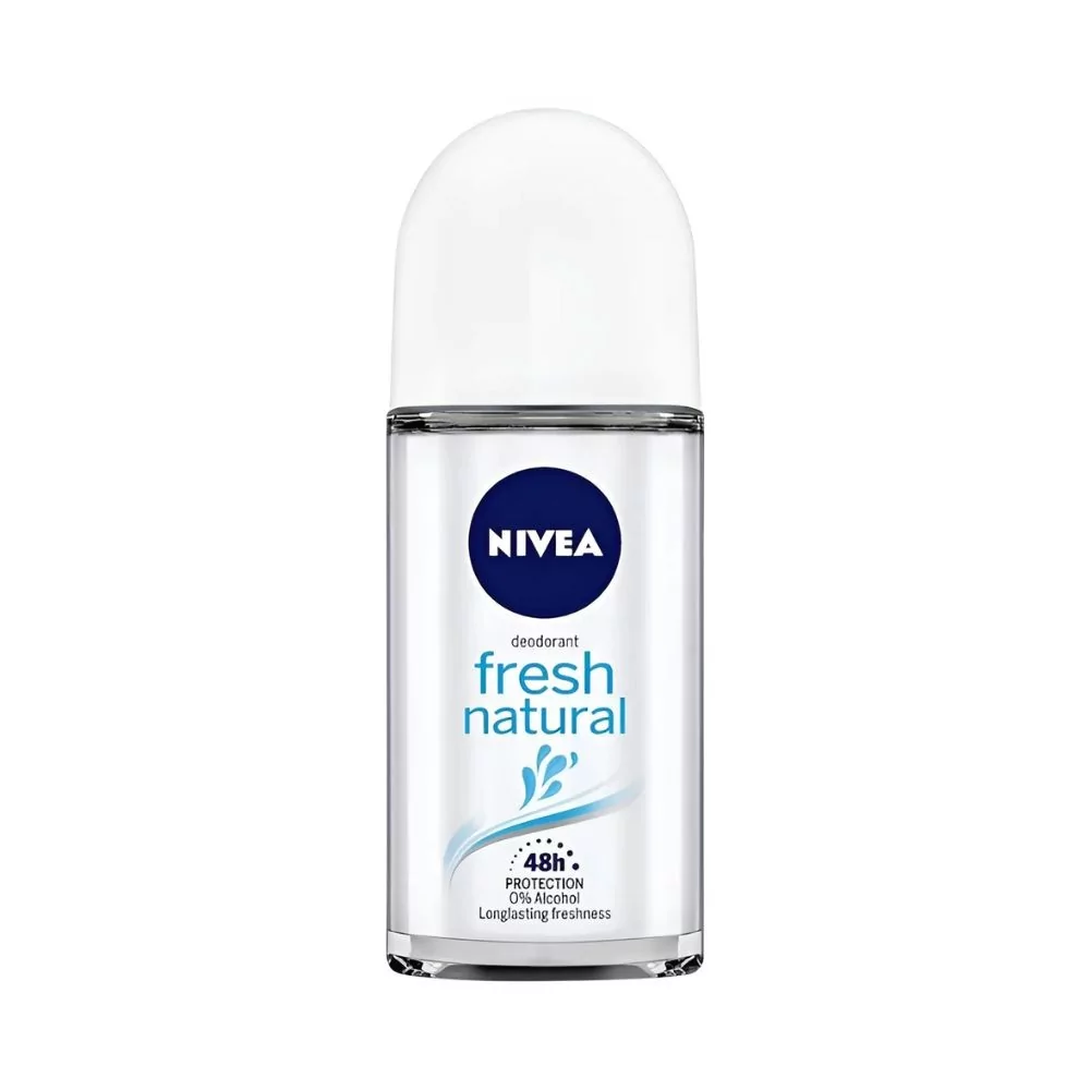 Nivea Fresh Natural Roll-On 50Ml With Ocean Extracts For All-Day Freshness.