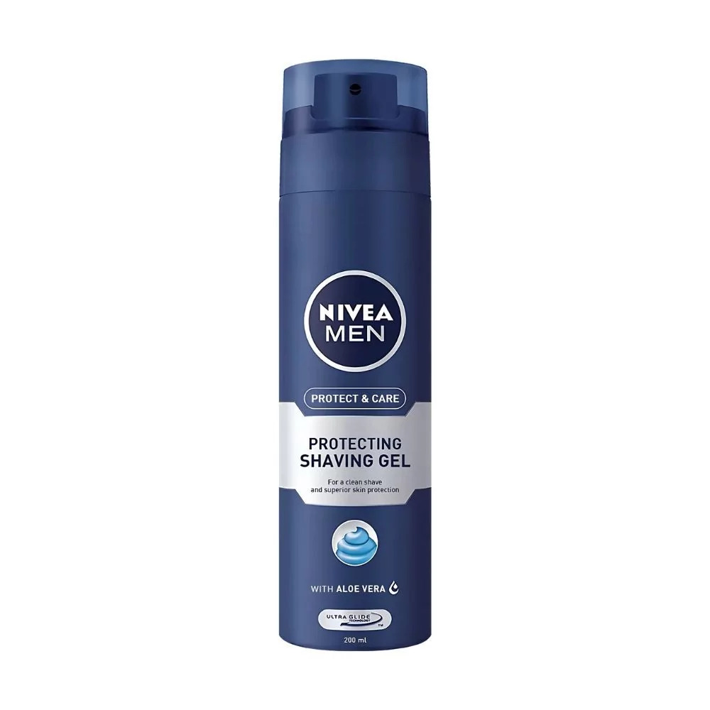 Nivea Men Protect &Amp;Amp; Care Shaving Foam 200Ml - Enriched With Aloe Vera And Pro-Vitamin B5 For Smooth And Protective Shaving.