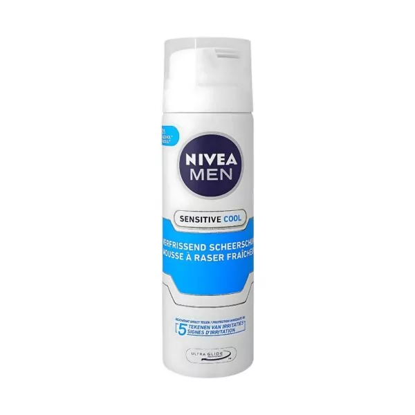 NIVEA MEN Sensitive Cool Refreshing Shaving Foam 200ml – Gentle and cooling foam for a smooth shave.