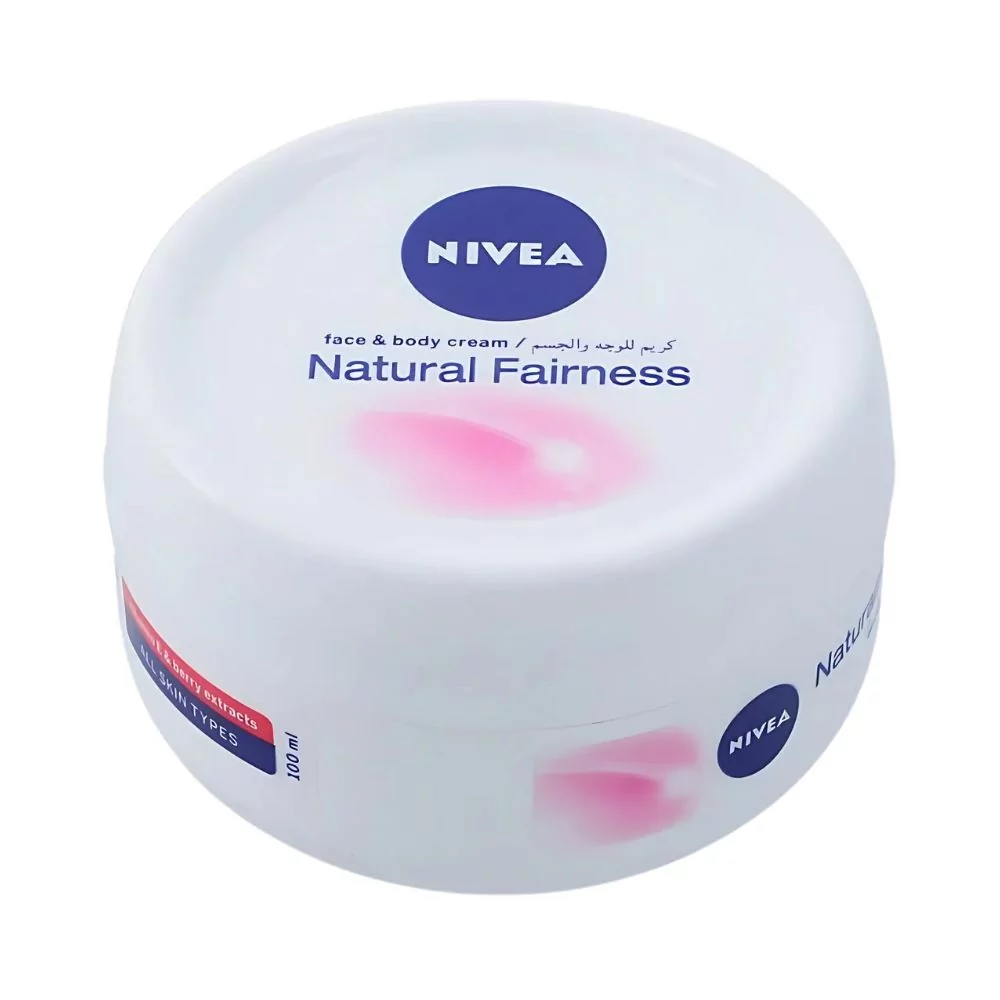 Nivea Natural Fairness Body Cream 100Ml Moisturizes And Brightens Skin, Leaving It Soft, Smooth, And Glowing For All Skin Types.