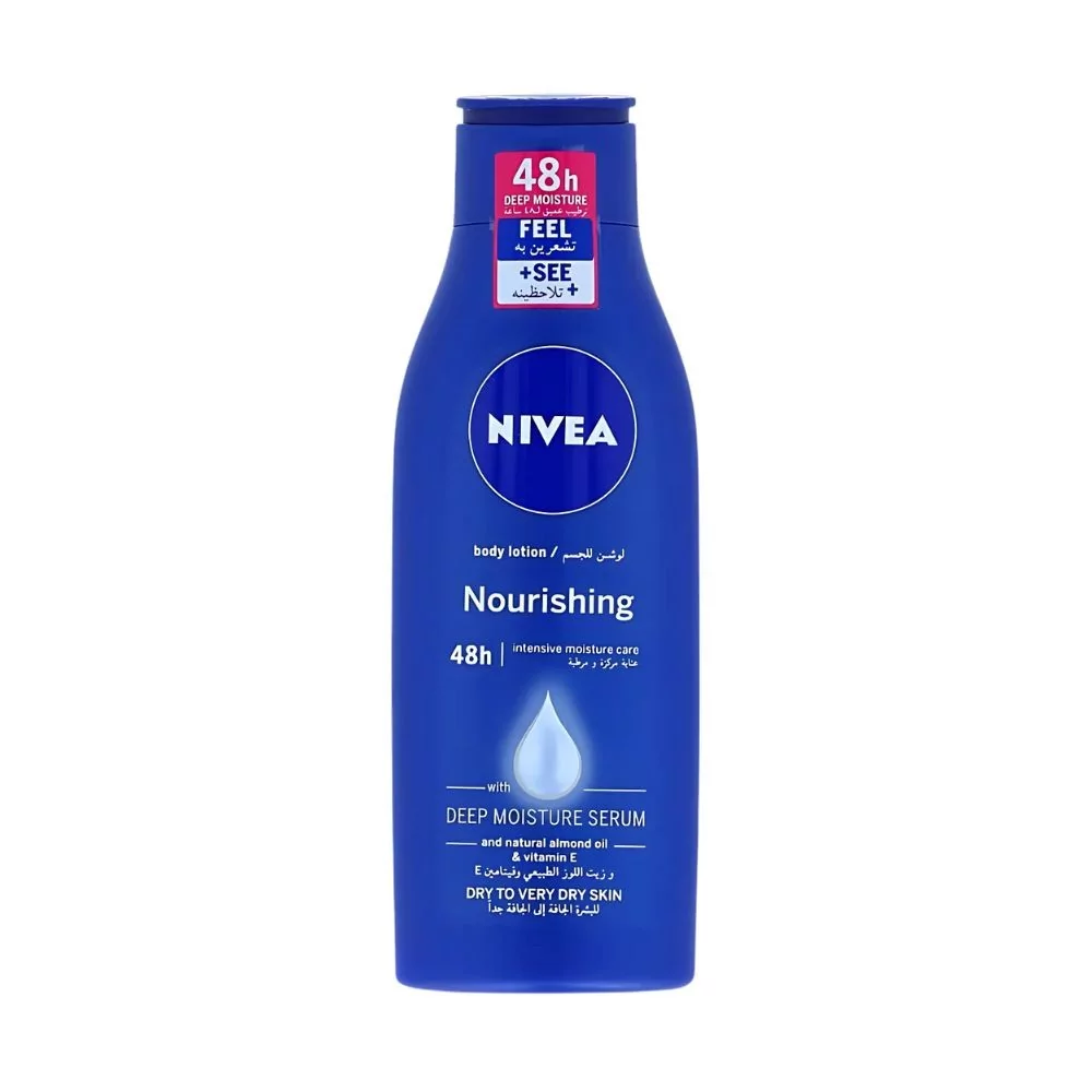 Nivea Rich Nourishing Body Lotion 250Ml With Almond Oil And Vitamin E For Dry And Very Dry Skin.