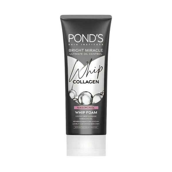 Pond's Bright Miracle Oil Control Whip Foam - Deep cleansing face wash with activated charcoal and Niasorcinol.