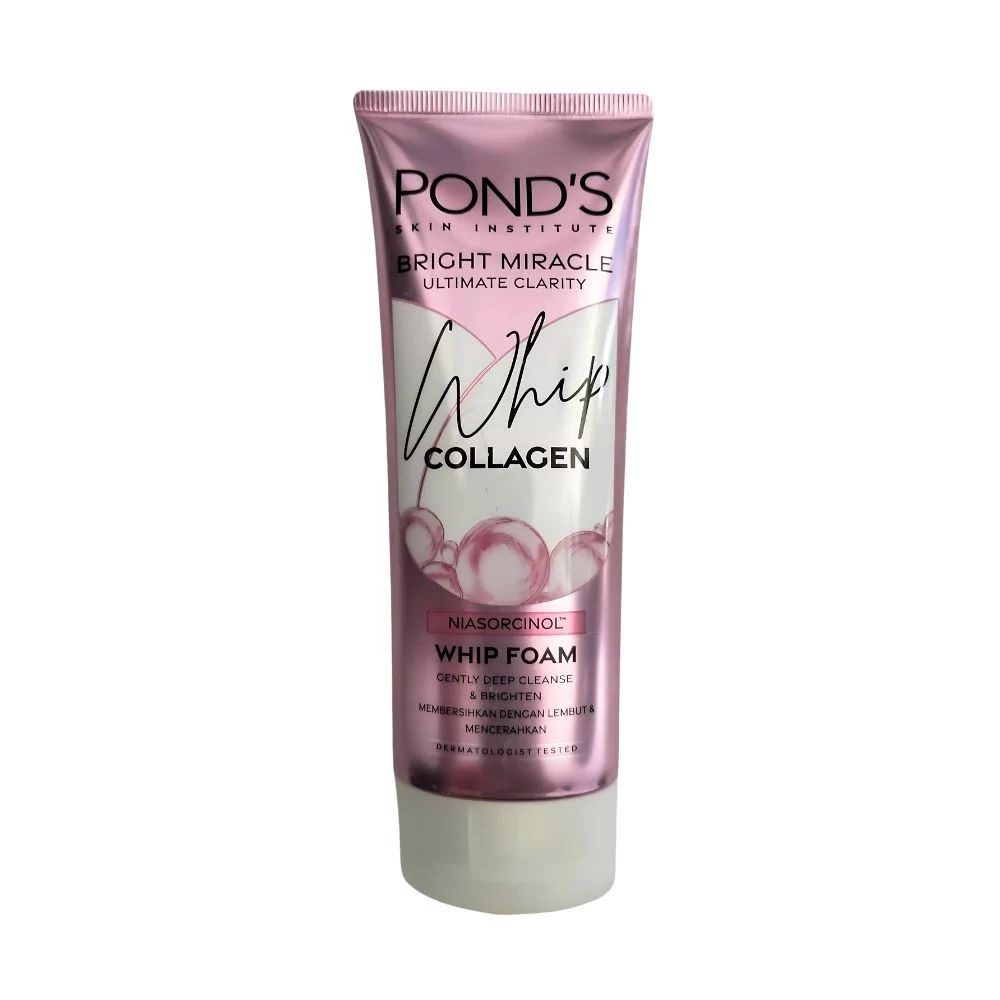 Pond'S Bright Miracle Whip Collagen Foam - Deep Cleansing And Firming Face Wash With Collagen And Vitamin B3.