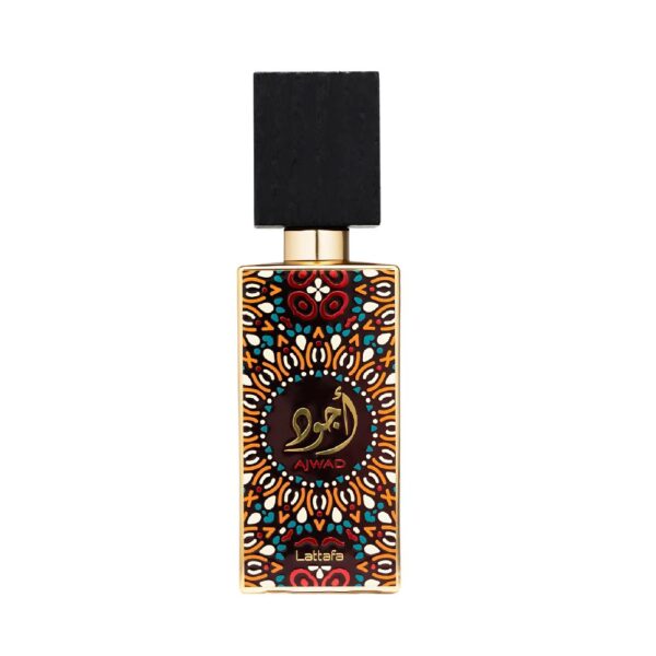 Lattafa Ajwad Perfume EDP Unisex 60ml – A sweet and floral fragrance with fruity notes, jasmine, and amber.