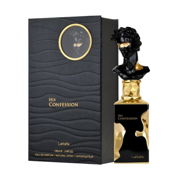 Lattafa His Confession Perfume EDP Men 100ml – Warm spicy, vanilla, and woody fragrance, bold and long-lasting.