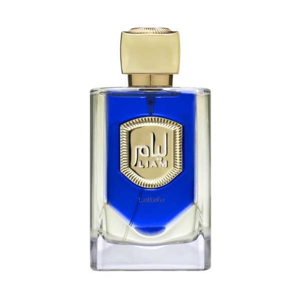 Lattafa Liam Blue Shine EDP – Fresh men’s perfume with bergamot, violet, and musk for a clean, marine scent, perfect for summer.