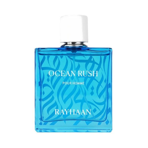 Rayhaan Ocean Rush EDP - Fresh men’s perfume with green mandarin, lavender, and amber for all-day energy and freshness.