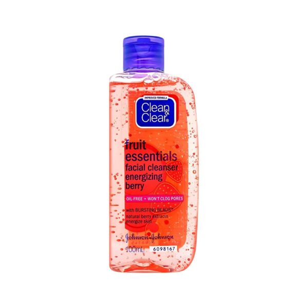 Clean & Clear Berry Facial Cleanser – Face wash with berry extract and beads for glowing, soft skin.