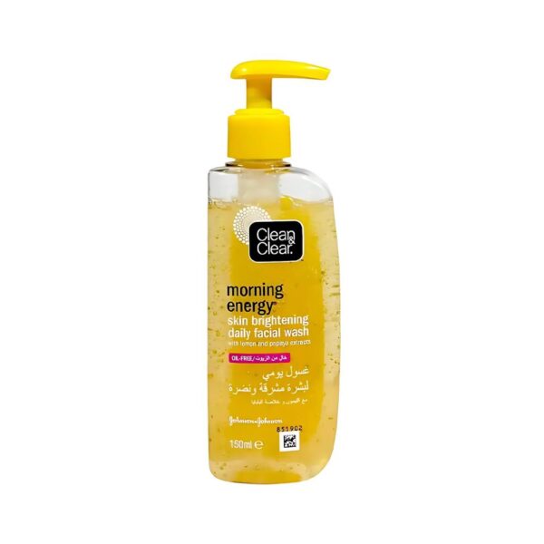 Clean & Clear Morning Energy Brightening Facial Wash – Daily oil-free facial cleanser with bursting beads for fresh and glowing skin.