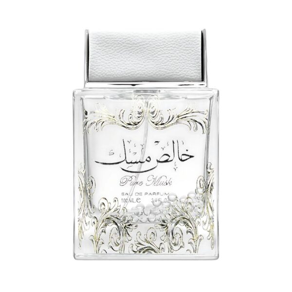 Lattafa Pure Musk Perfume EDP Unisex 100ml – A clean and musky fragrance with cedar, lavender, and patchouli.