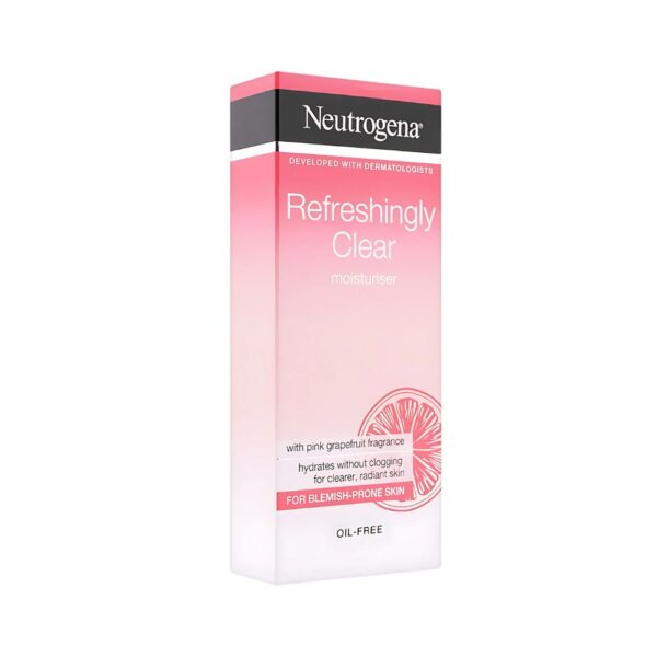 Neutrogena Refreshingly Grapefruit Oil-Free Moisturizer 50ml – Light daily moisturiser with pink grapefruit for soft, clear, and smooth skin.