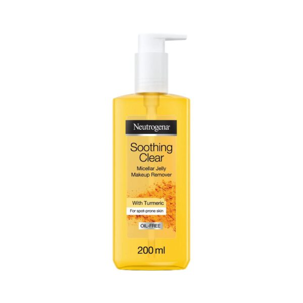 Neutrogena Soothing Clear Jelly Makeup Remover – Gently removes waterproof makeup and calms sensitive skin with Turmeric.