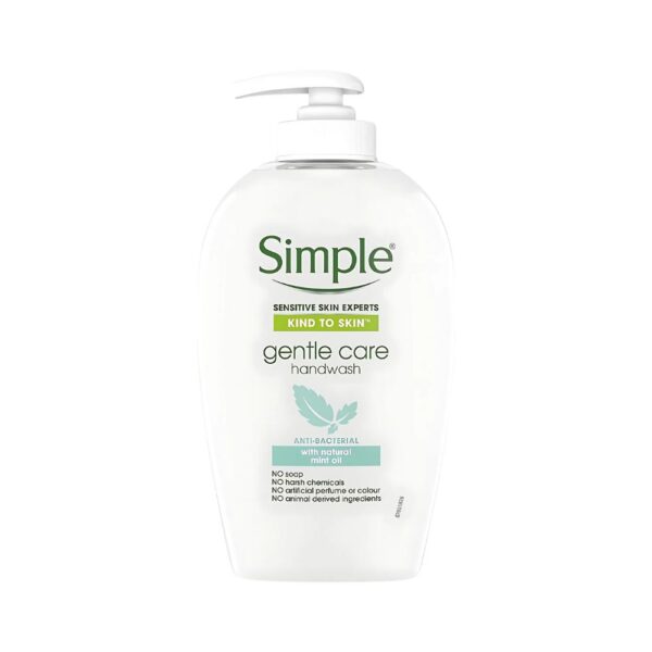 Simple Kind To Skin Gentle Care Hand Wash – With Mint Oil and Pro-Vitamin B5 for soft and clean hands.