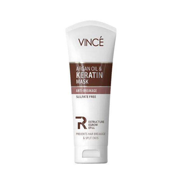 Vince Argan Oil & Keratin Mask – Repairs damaged hair and makes it soft, smooth, and full of shine.