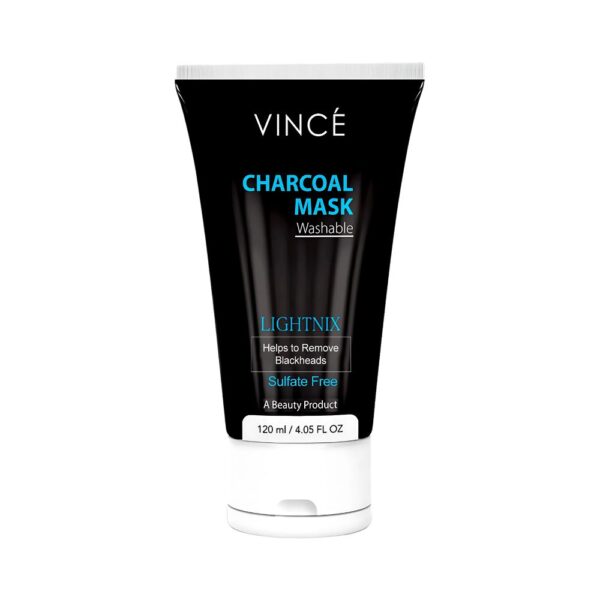 Vince Charcoal Mask Washable – Deep pore cleansing mask with bamboo charcoal for glowing skin.