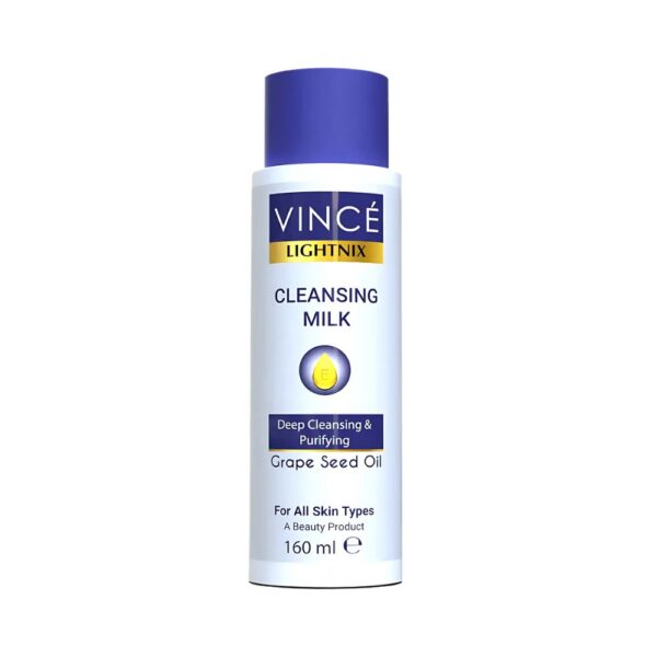 Vince Cleansing Milk – Gentle facial cleanser with grape seed oil and licorice for removing makeup and deep dirt.