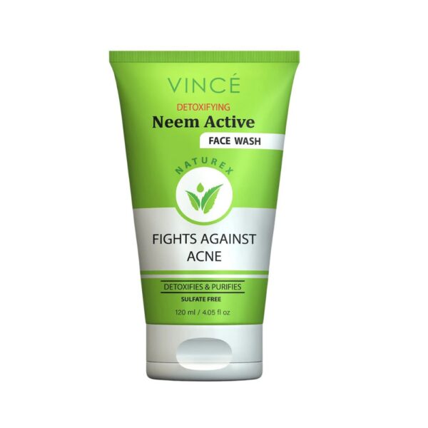 Vince Neem Face Wash – Clears acne and detoxifies skin with neem extract for a smooth, fresh look.