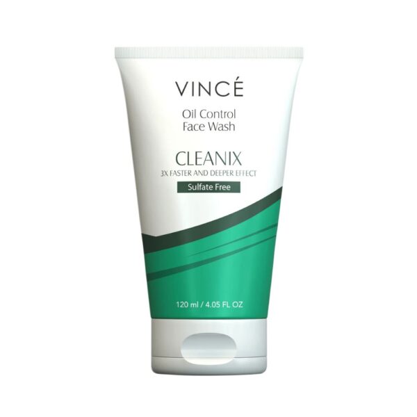 Vince Oil Control Face Wash – Removes oil, fights acne, and keeps skin clean and matte all day.