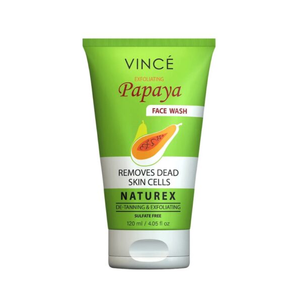 Vince Papaya Face Wash – Gently exfoliates and brightens skin with papaya extract for a glowing face.