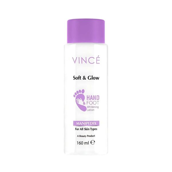 Vince Soft & Glow Hand & Foot Whitening Lotion – Brightening lotion with Shea Butter and Licorice for soft and glowing hands and feet.