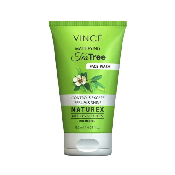 Vince Tea Tree Face Wash – Controls oil, clears skin & fights acne with tea tree oil.